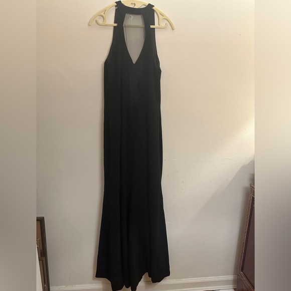 Theia Evening Gown Maxi Black Sleeveless Size 10 - Picture 6 of 10